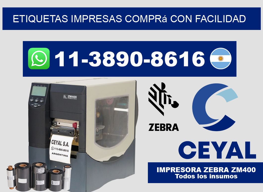etiquetas impresas Comprá con facilidad
