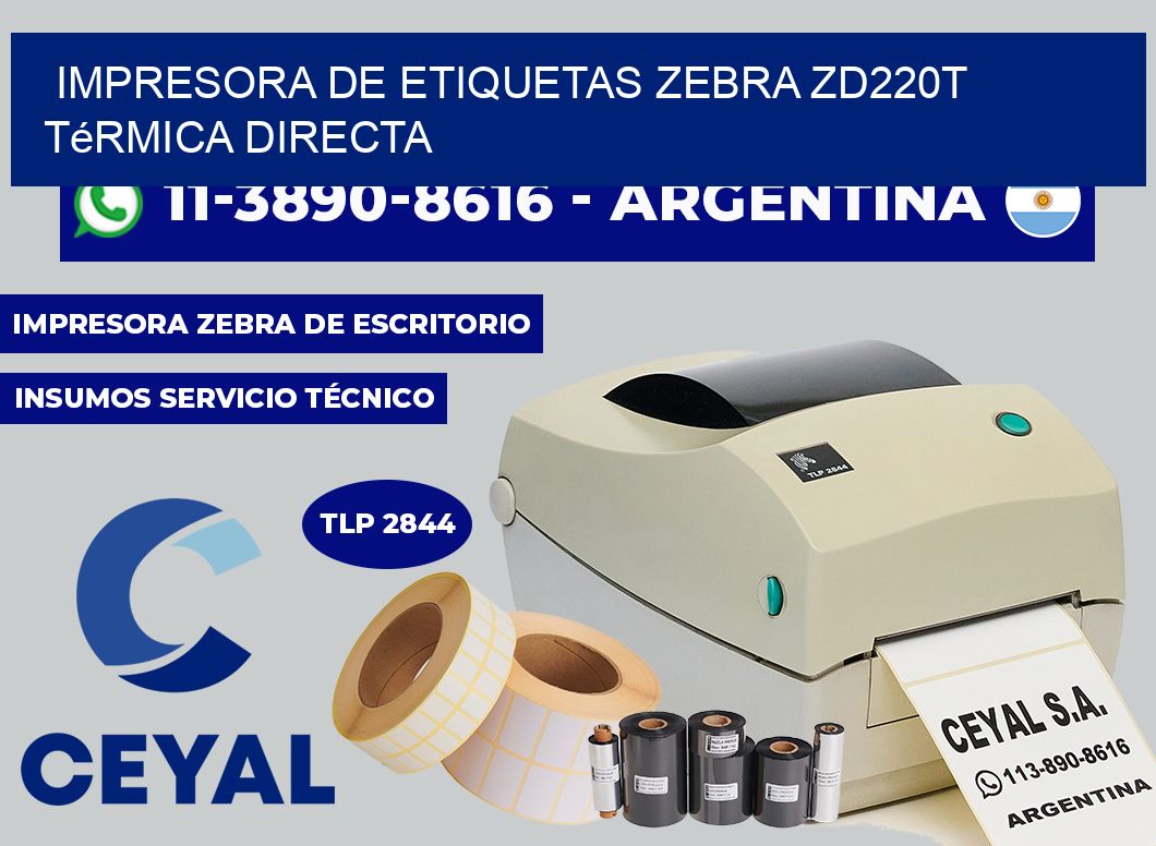 impresora de etiquetas zebra ZD220T térmica directa