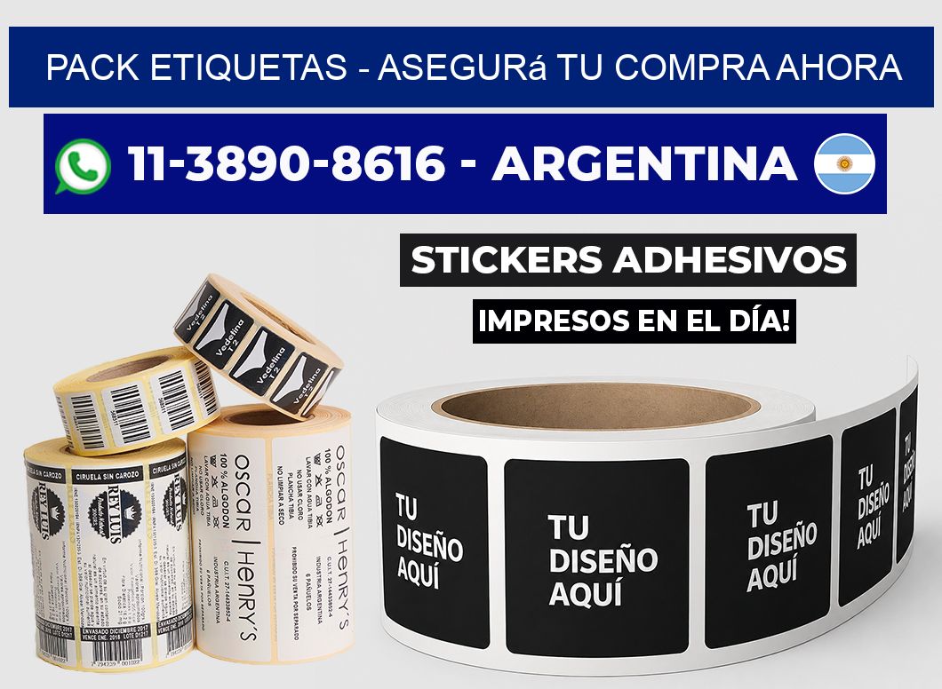 pack etiquetas - Asegurá tu compra ahora