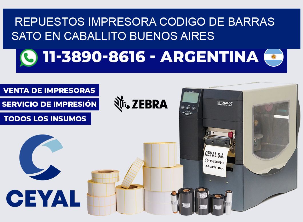 repuestos impresora codigo de barras Sato en Caballito Buenos Aires