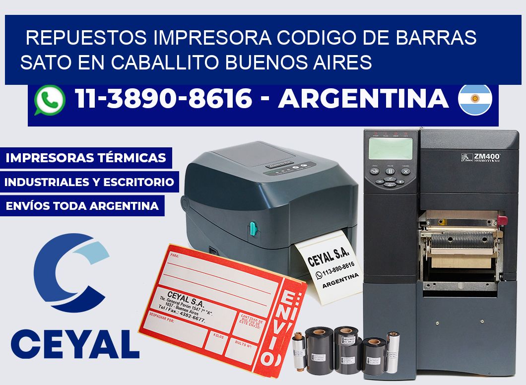repuestos impresora codigo de barras Sato en Caballito Buenos Aires