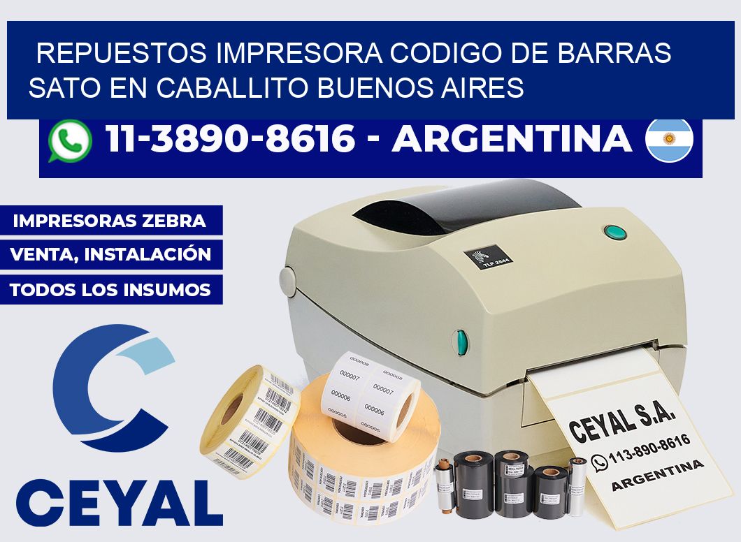 repuestos impresora codigo de barras Sato en Caballito Buenos Aires
