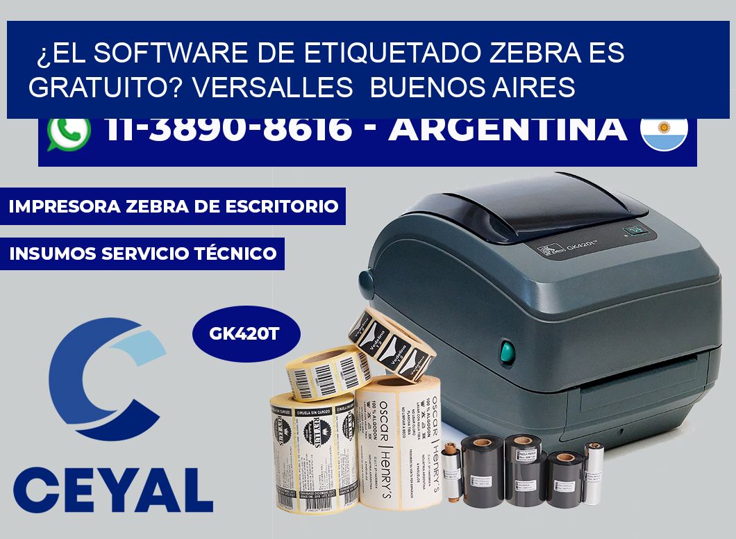 ¿El software de etiquetado Zebra es gratuito? Versalles  Buenos Aires