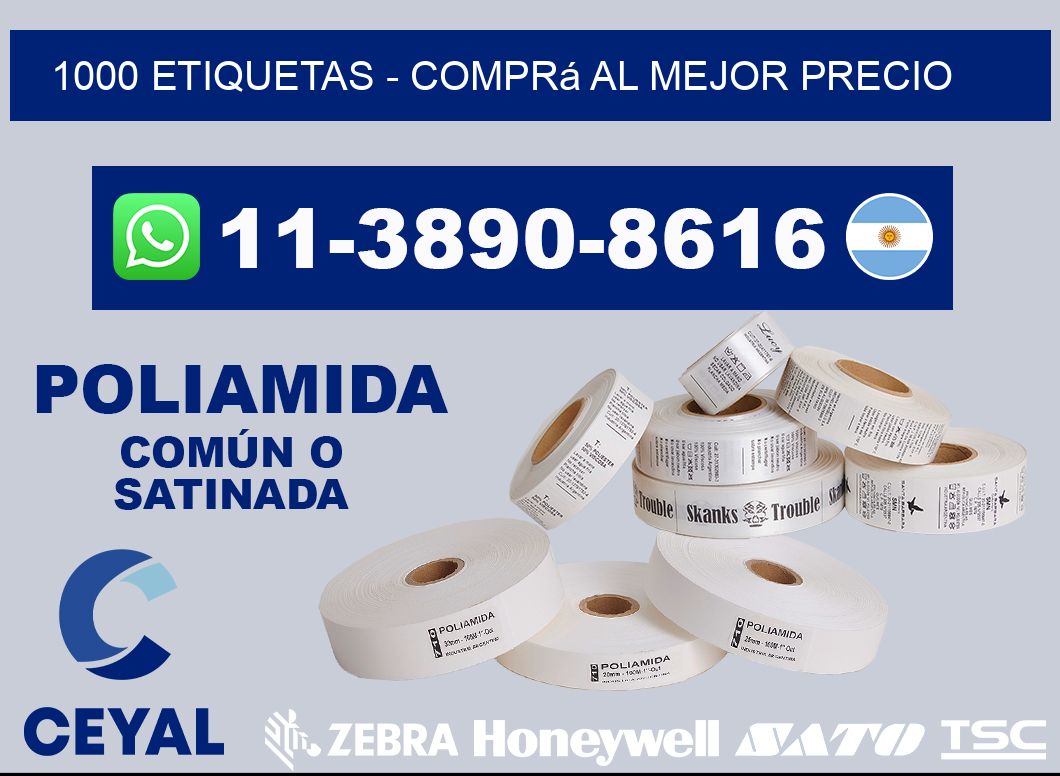 1000 ETIQUETAS - Comprá al mejor precio