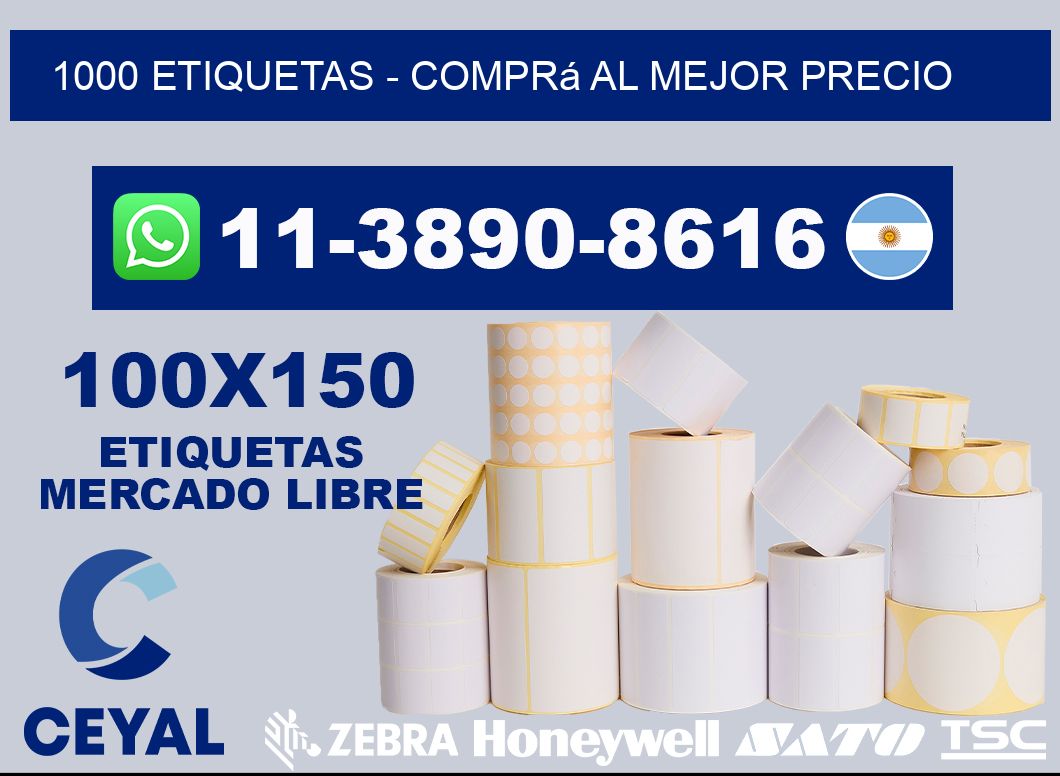 1000 ETIQUETAS - Comprá al mejor precio