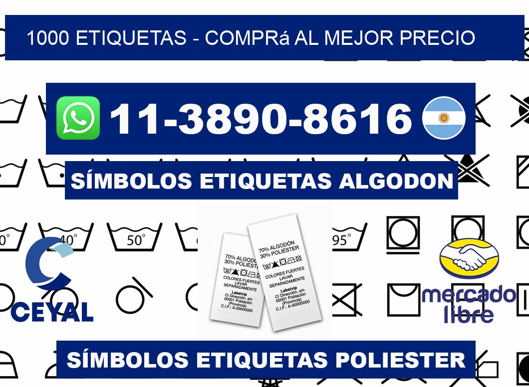1000 ETIQUETAS - Comprá al mejor precio