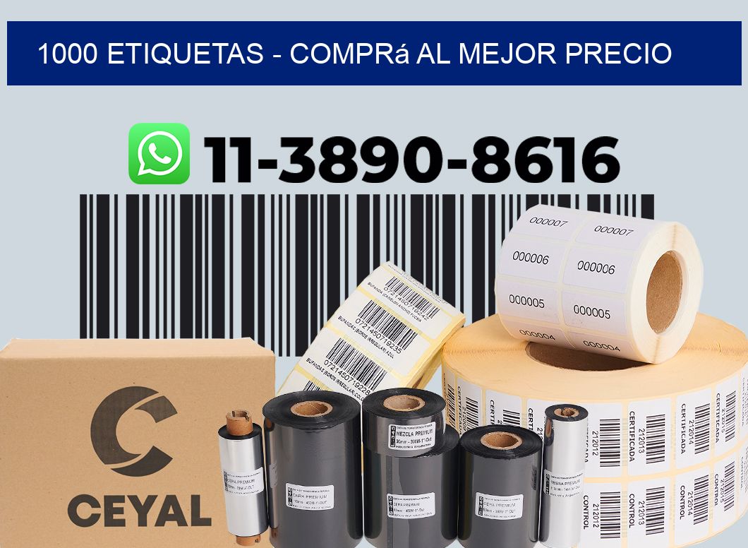 1000 ETIQUETAS - Comprá al mejor precio