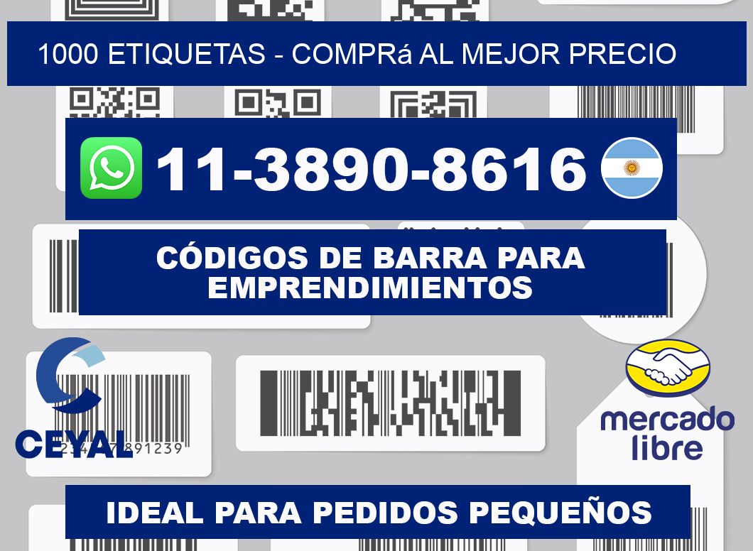 1000 ETIQUETAS - Comprá al mejor precio