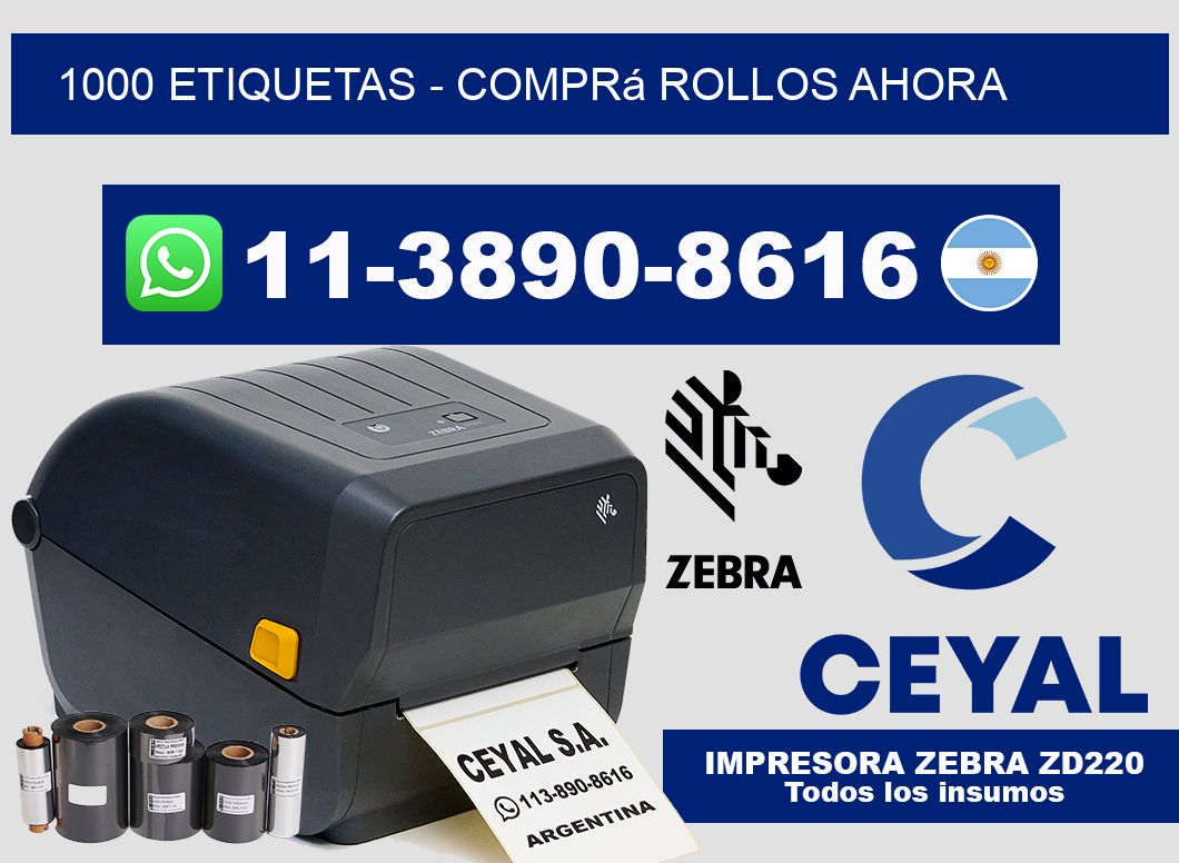 1000 ETIQUETAS – Comprá rollos ahora