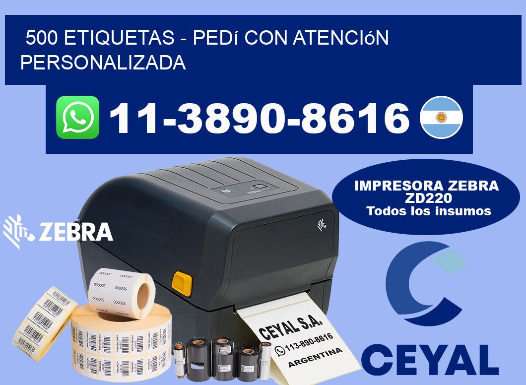 500 ETIQUETAS - Pedí con atención personalizada