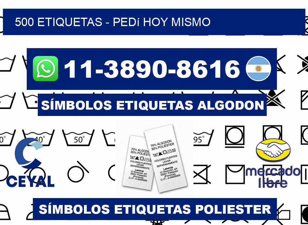 500 ETIQUETAS - Pedí hoy mismo