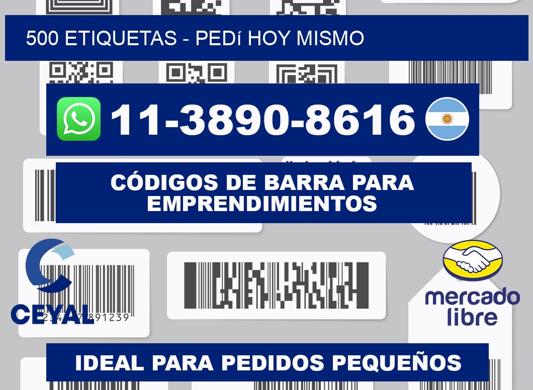 500 ETIQUETAS - Pedí hoy mismo