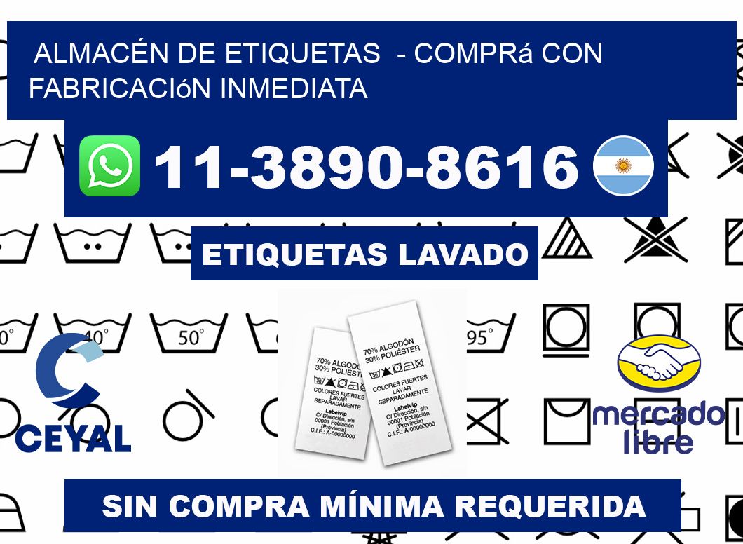 ALMACÉN DE ETIQUETAS  - Comprá con fabricación inmediata
