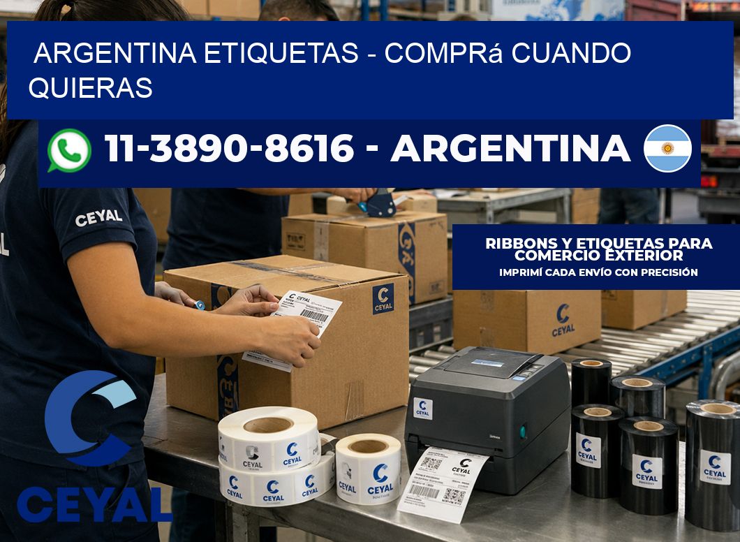 ARGENTINA ETIQUETAS - Comprá cuando quieras