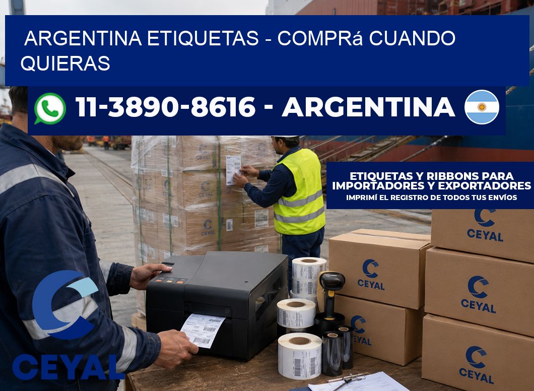 ARGENTINA ETIQUETAS - Comprá cuando quieras