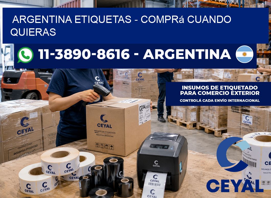 ARGENTINA ETIQUETAS - Comprá cuando quieras