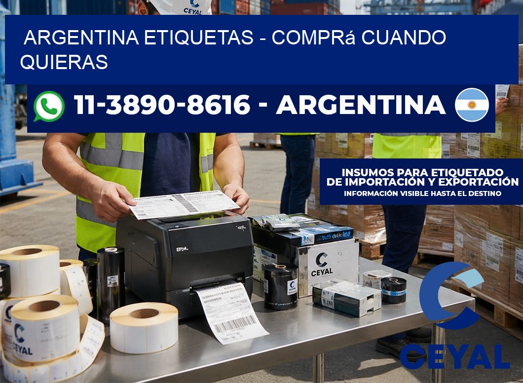 ARGENTINA ETIQUETAS - Comprá cuando quieras