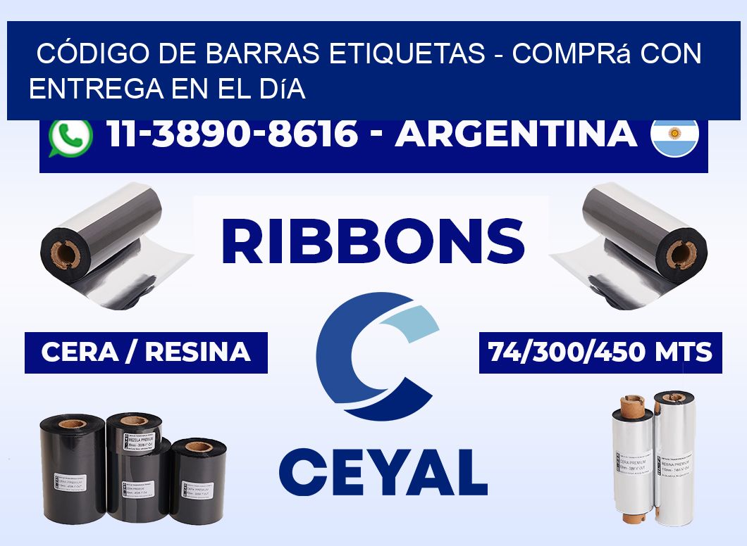 CÓDIGO DE BARRAS ETIQUETAS - Comprá con entrega en el día
