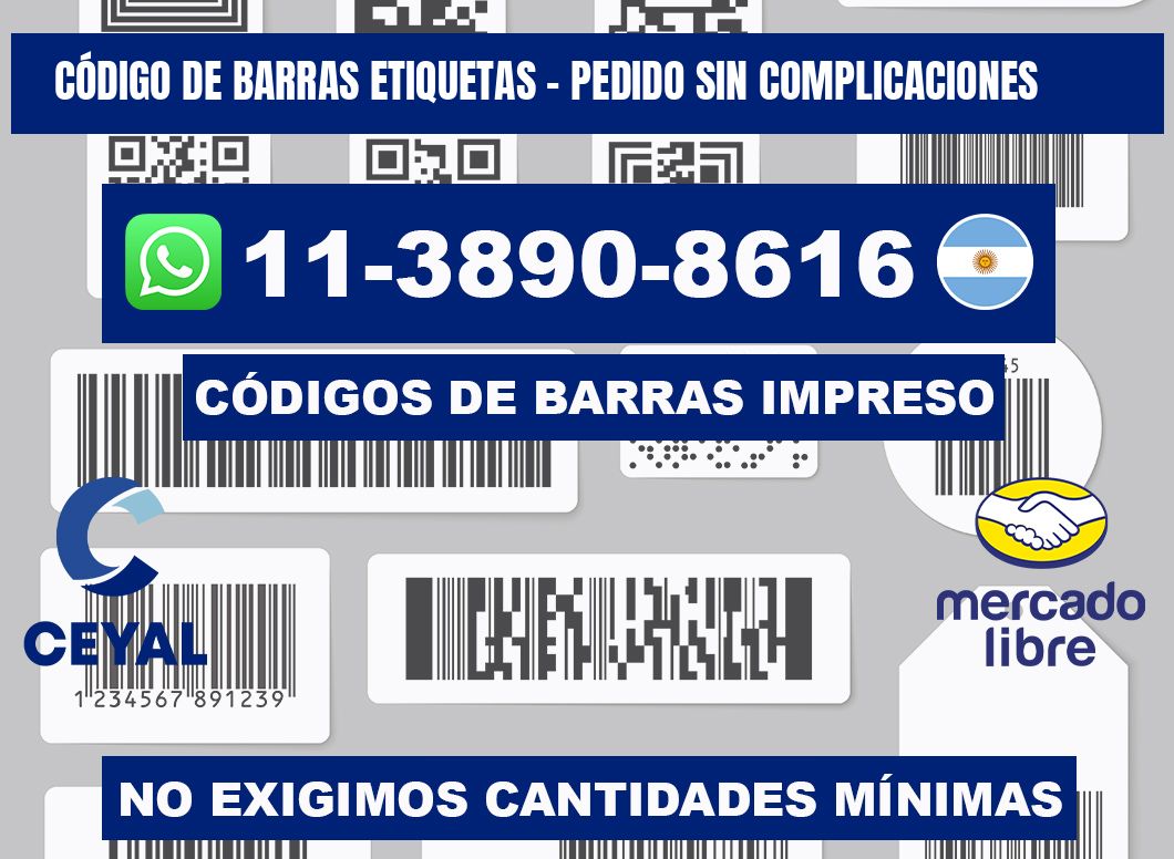 CÓDIGO DE BARRAS ETIQUETAS - Pedido sin complicaciones