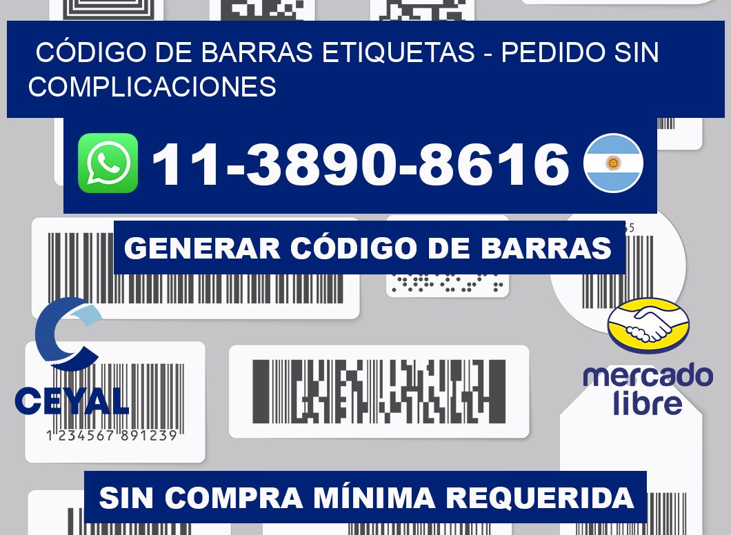 CÓDIGO DE BARRAS ETIQUETAS - Pedido sin complicaciones