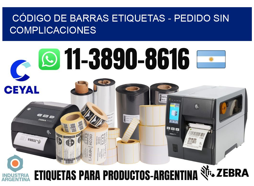 CÓDIGO DE BARRAS ETIQUETAS – Pedido sin complicaciones