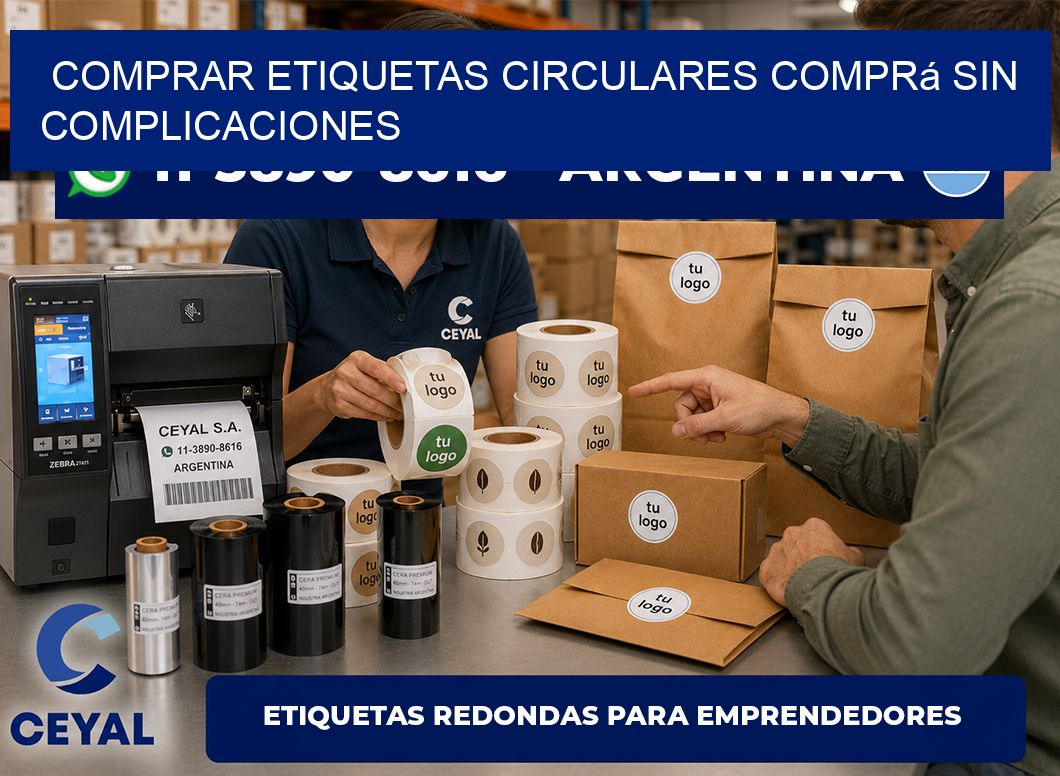 COMPRAR ETIQUETAS CIRCULARES Comprá sin complicaciones