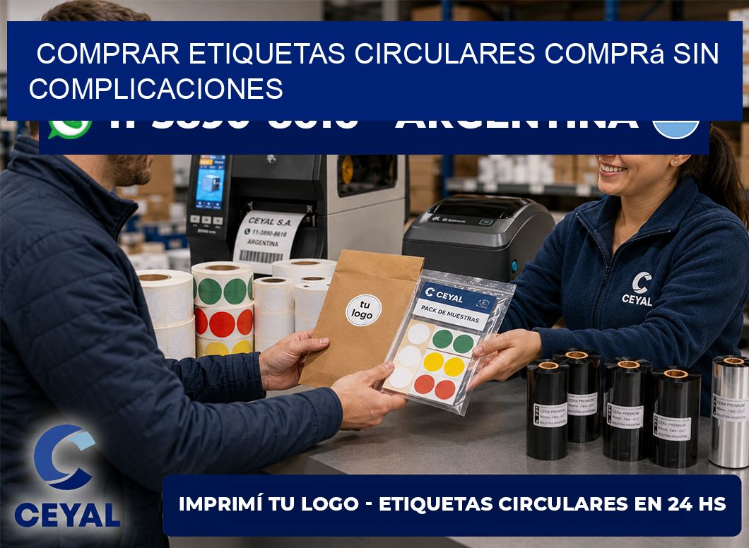 COMPRAR ETIQUETAS CIRCULARES Comprá sin complicaciones