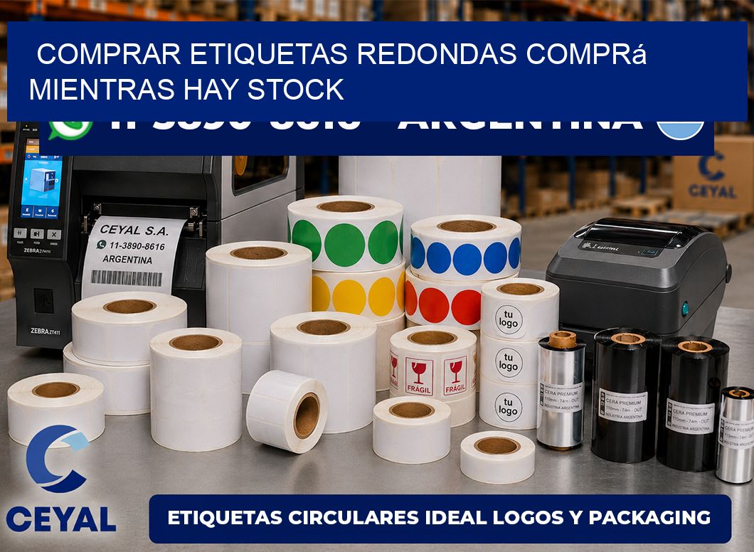 COMPRAR ETIQUETAS REDONDAS Comprá mientras hay stock