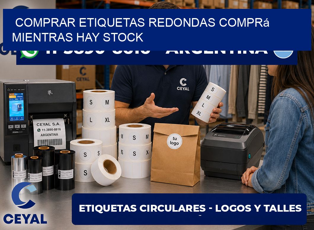 COMPRAR ETIQUETAS REDONDAS Comprá mientras hay stock