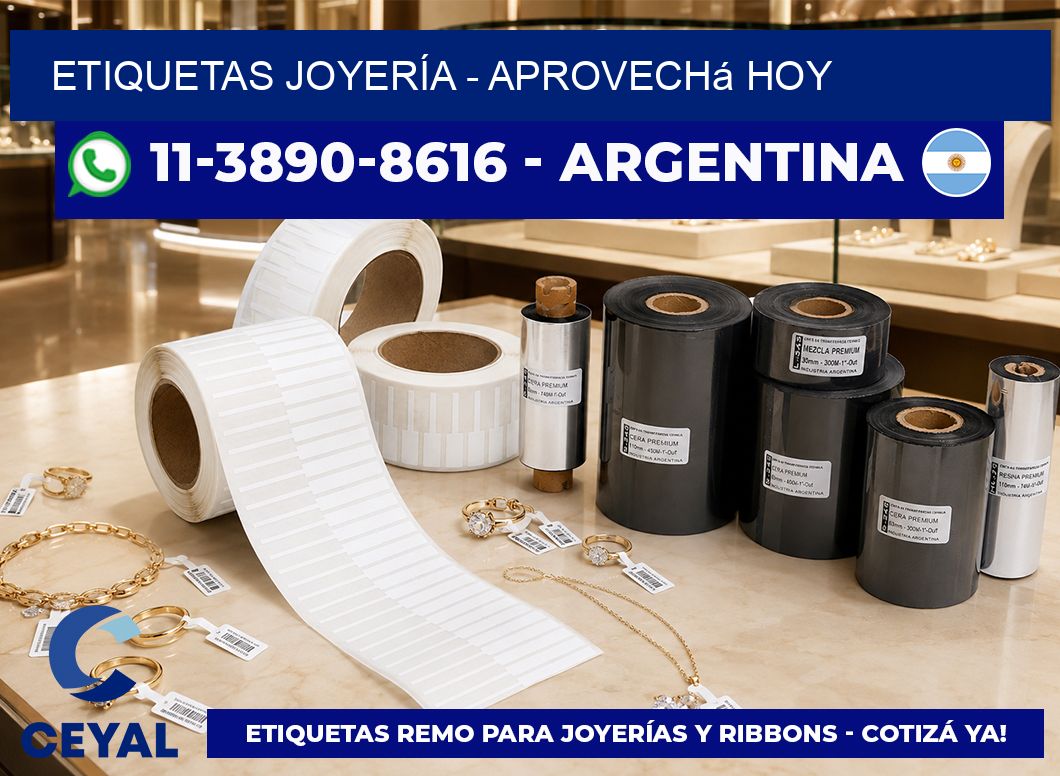 ETIQUETAS JOYERÍA – Aprovechá hoy