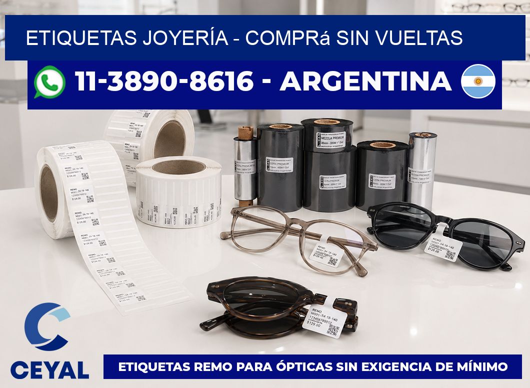 ETIQUETAS JOYERÍA - Comprá sin vueltas
