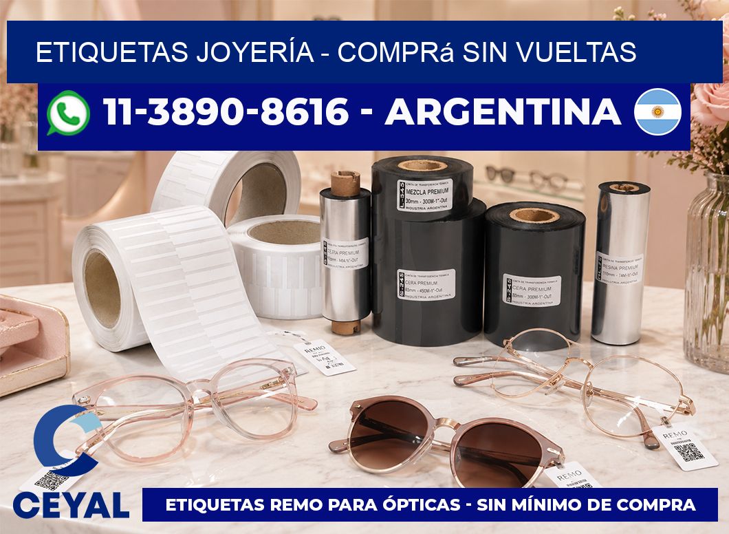 ETIQUETAS JOYERÍA - Comprá sin vueltas