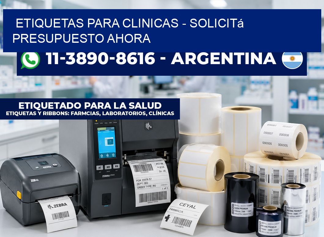 ETIQUETAS PARA CLINICAS - Solicitá presupuesto ahora