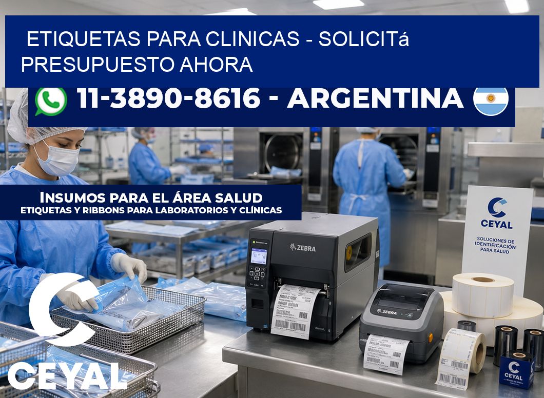 ETIQUETAS PARA CLINICAS - Solicitá presupuesto ahora