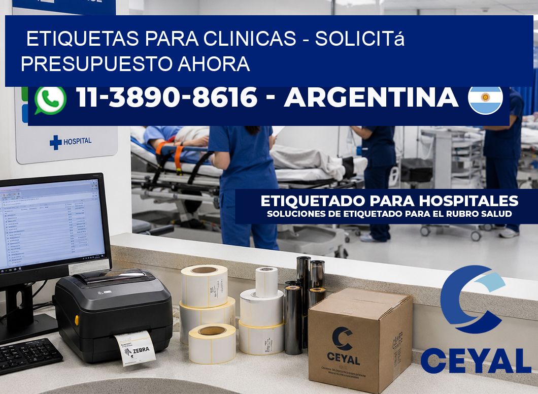 ETIQUETAS PARA CLINICAS - Solicitá presupuesto ahora