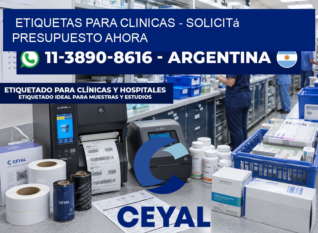 ETIQUETAS PARA CLINICAS – Solicitá presupuesto ahora