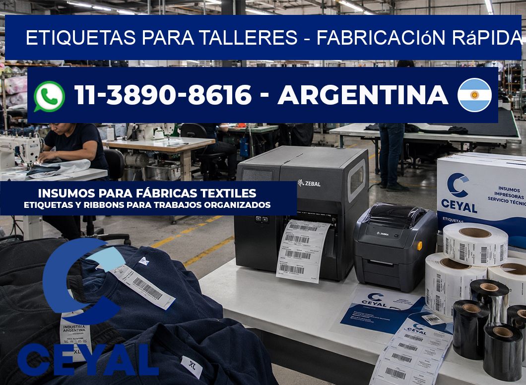 ETIQUETAS PARA TALLERES – Fabricación rápida