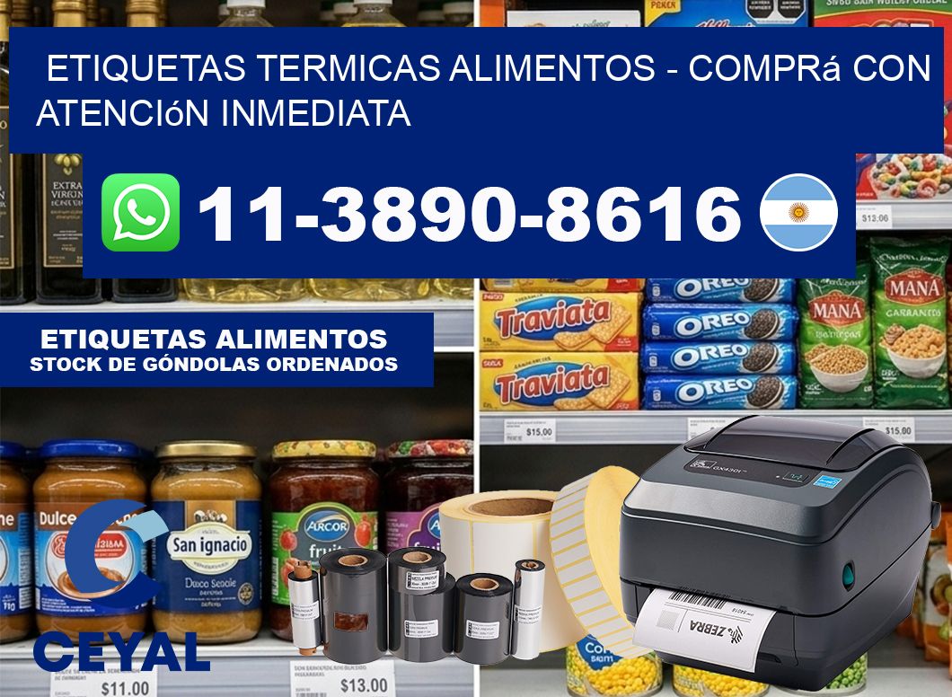 ETIQUETAS TERMICAS ALIMENTOS – Comprá con atención inmediata