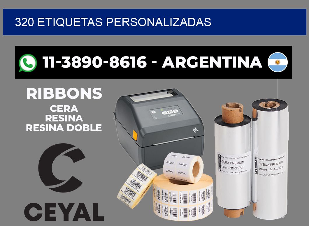 320 ETIQUETAS PERSONALIZADAS