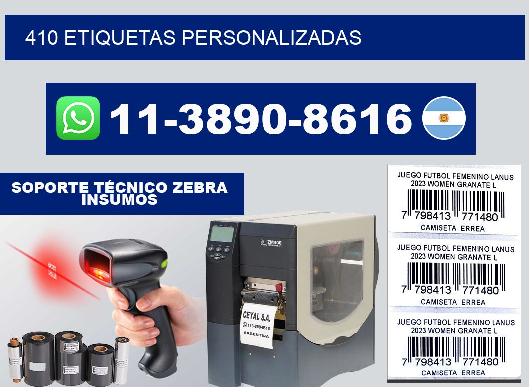 410 ETIQUETAS PERSONALIZADAS