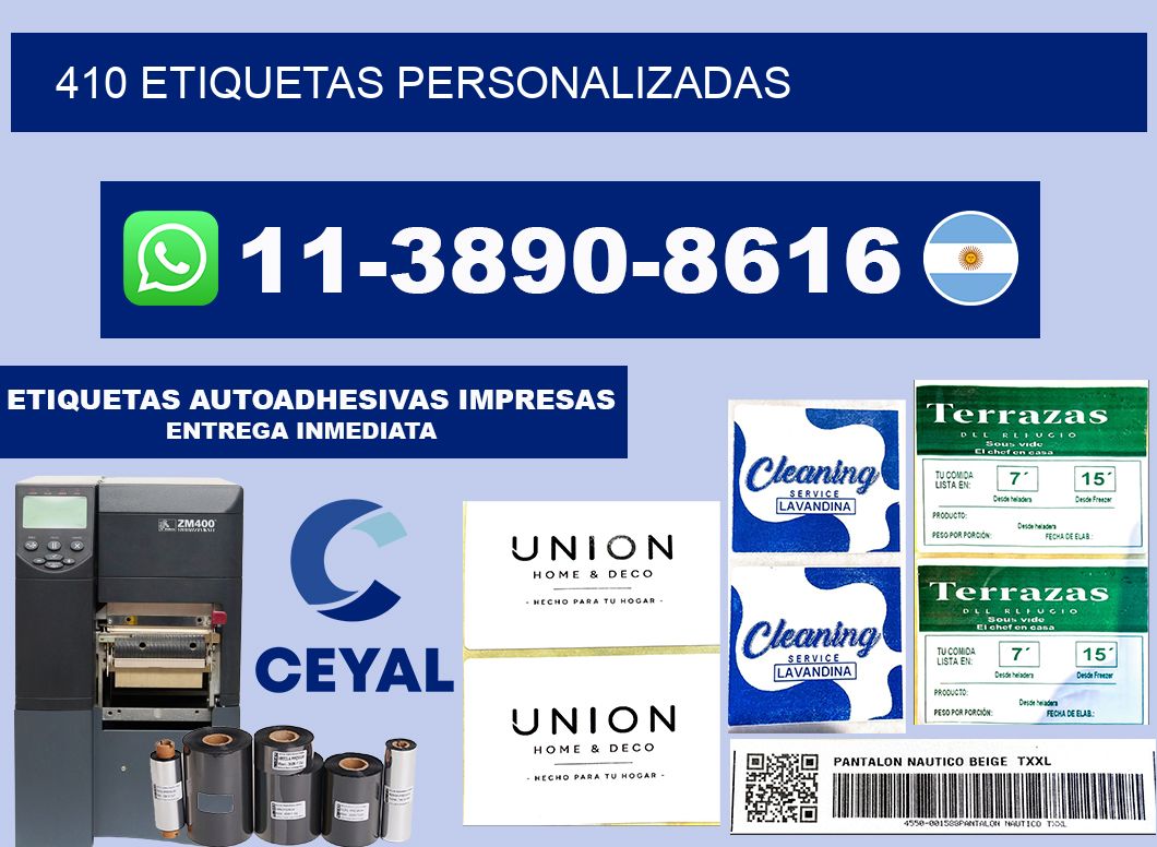 410 ETIQUETAS PERSONALIZADAS