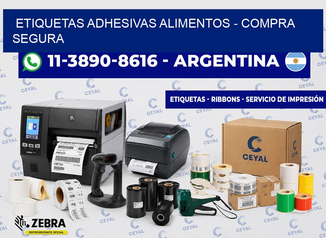 ETIQUETAS ADHESIVAS ALIMENTOS - Compra segura