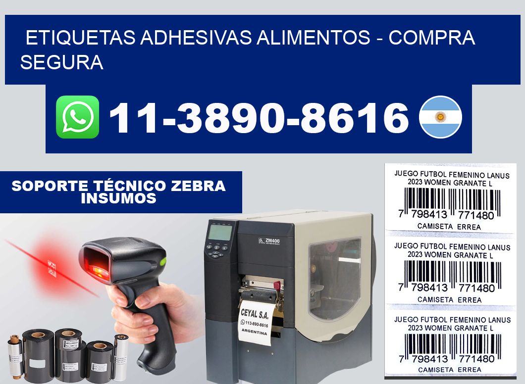 ETIQUETAS ADHESIVAS ALIMENTOS - Compra segura