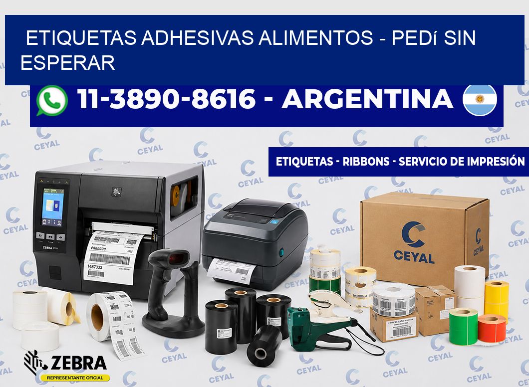 ETIQUETAS ADHESIVAS ALIMENTOS - Pedí sin esperar