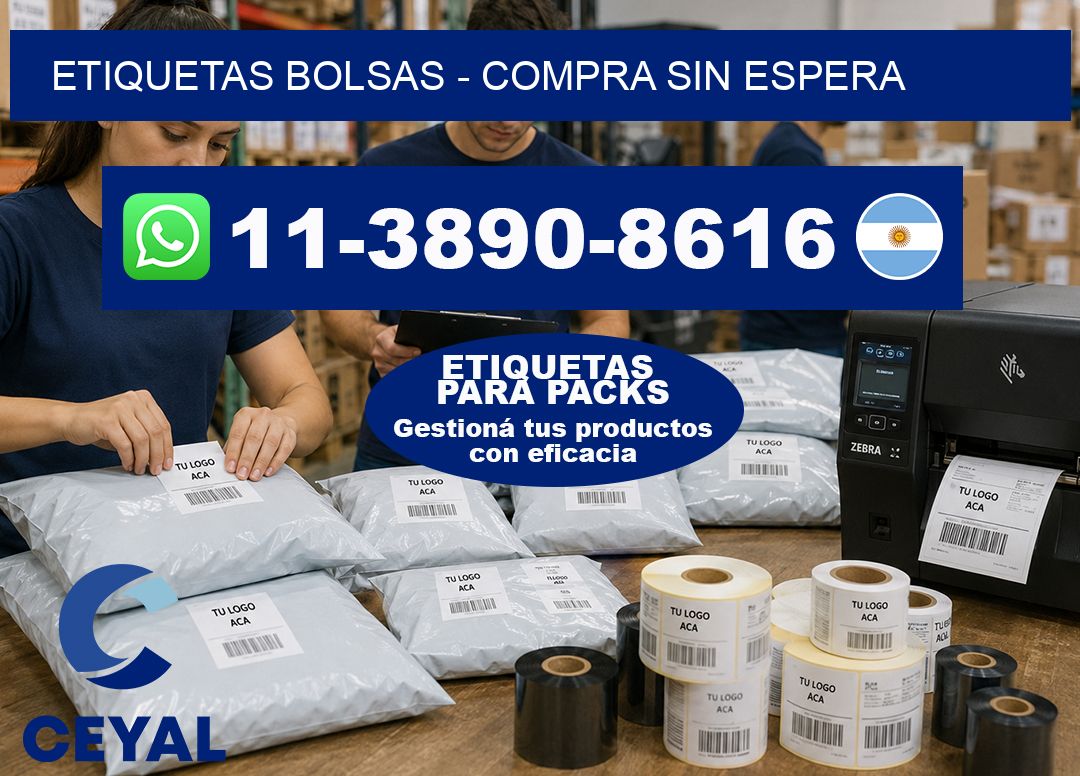 ETIQUETAS BOLSAS - Compra sin espera