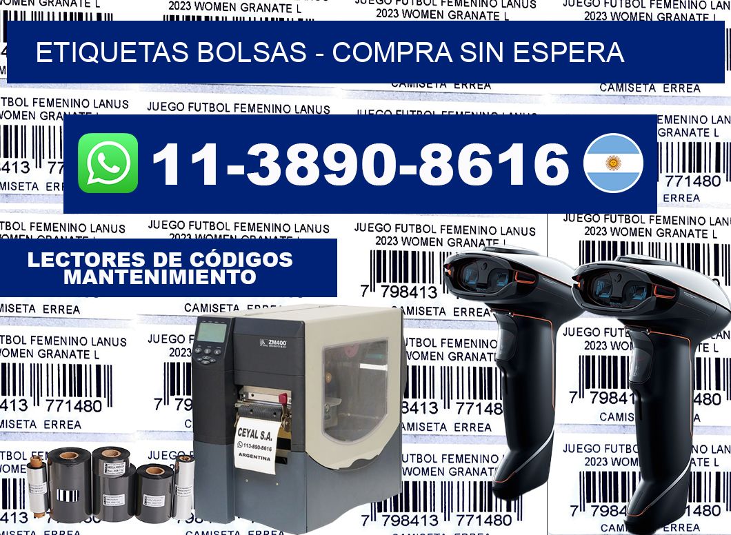ETIQUETAS BOLSAS - Compra sin espera