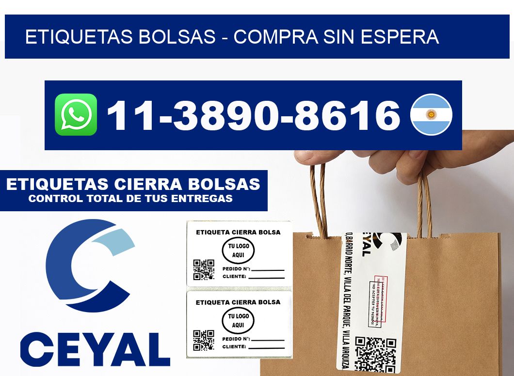 ETIQUETAS BOLSAS - Compra sin espera
