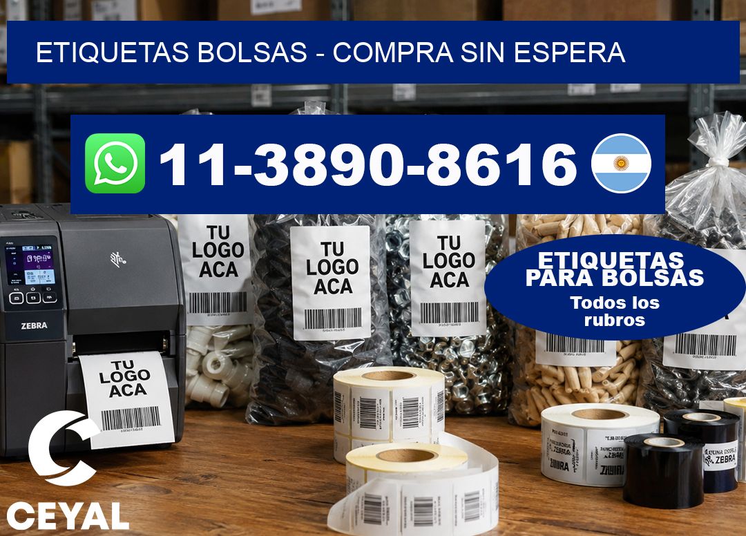 ETIQUETAS BOLSAS – Compra sin espera