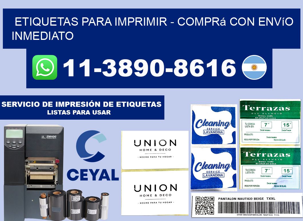 ETIQUETAS PARA IMPRIMIR - Comprá con envío inmediato