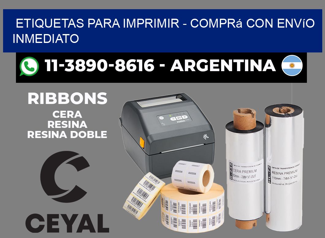 ETIQUETAS PARA IMPRIMIR - Comprá con envío inmediato